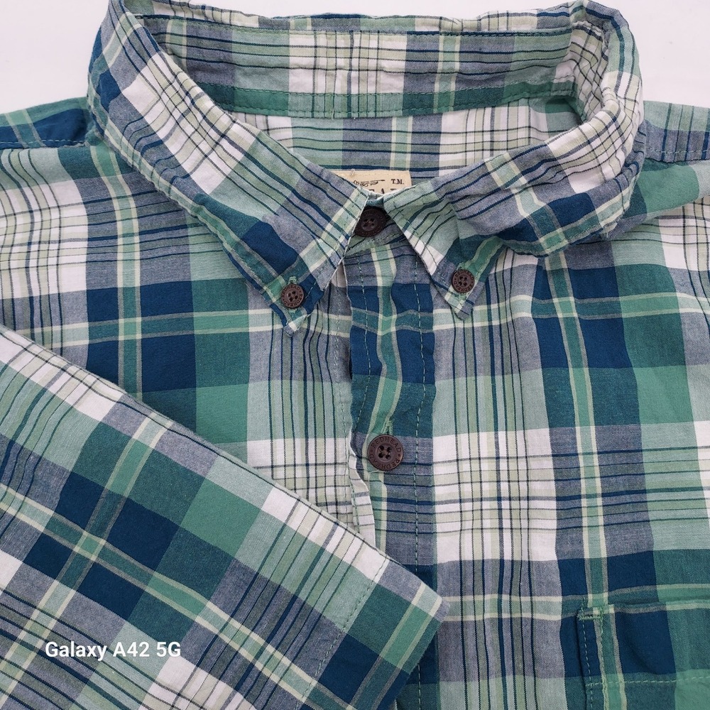 RedHead Mens 2XL Green Plaid Short Sleeve Button Down Shirt 602RHS12-1105W